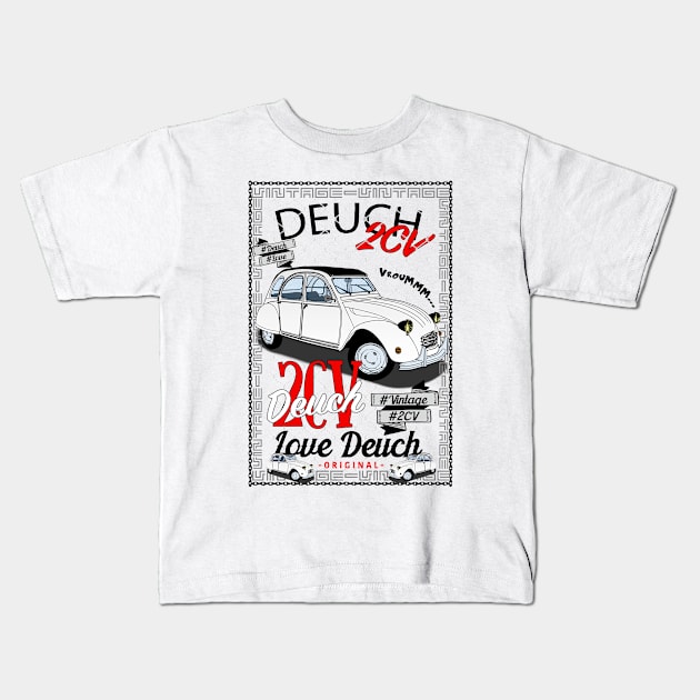 2CV affiche Kids T-Shirt by RomoneGrafik